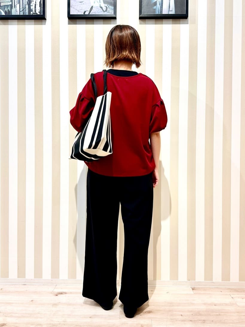 Hanさんの「SHOO･LA･RUE｜【2点セット/7分袖】大人のきれい見え お袖タック入りアクセ付きトップス」を使ったコーディネート