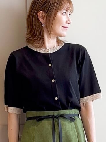 yamakoさんの「grove｜ドットで華やぐ　軽やかマーメイドスカート」を使ったコーディネート