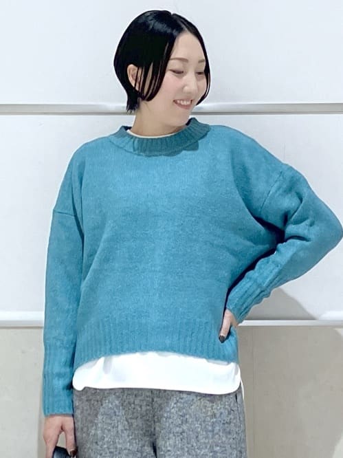 eriko さんの「Dessin｜【洗える】クルーネックワイドニット」を使ったコーディネート