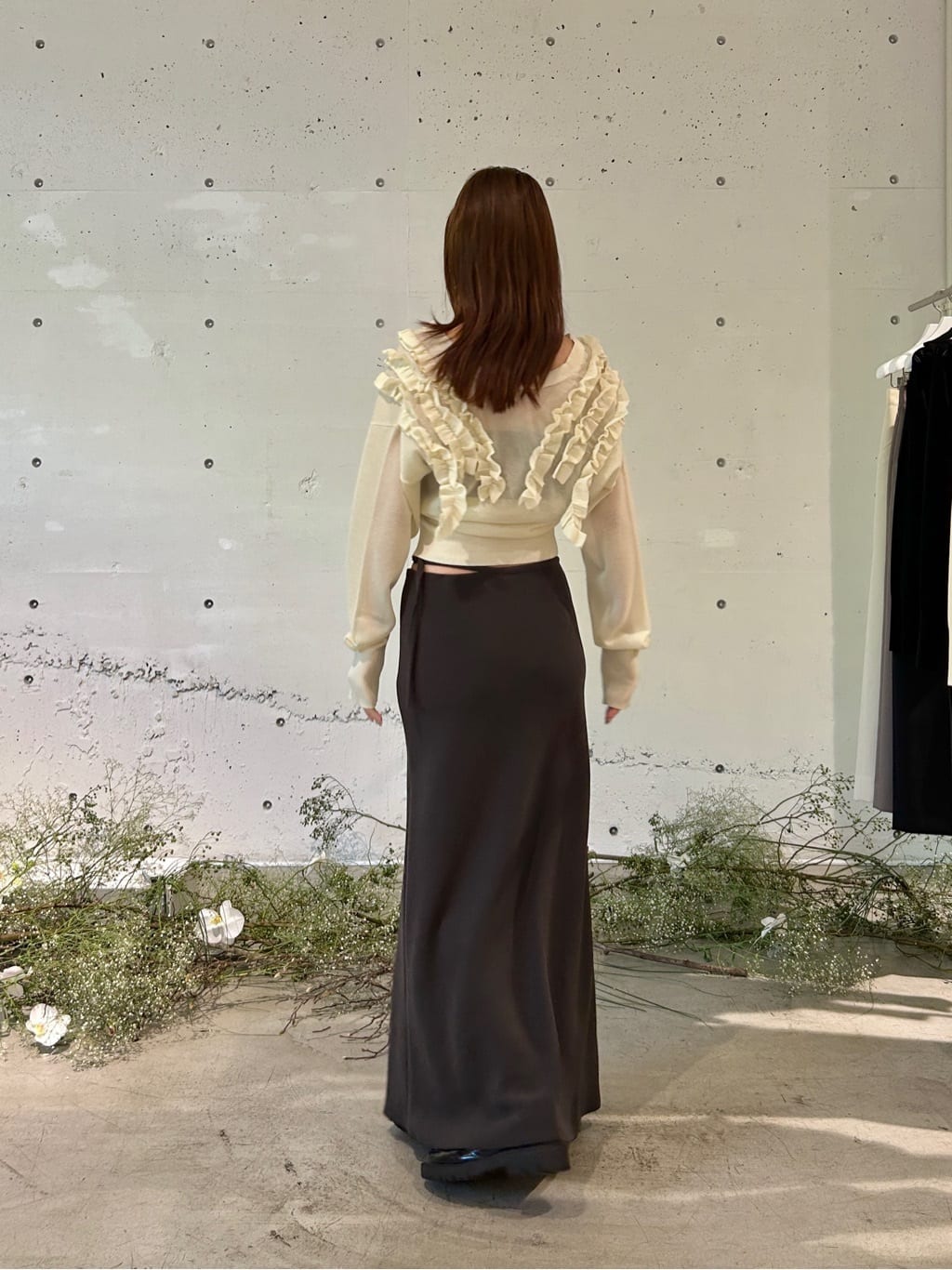 harunaさんの「CODE A｜3way frill cardigan」を使ったコーディネート