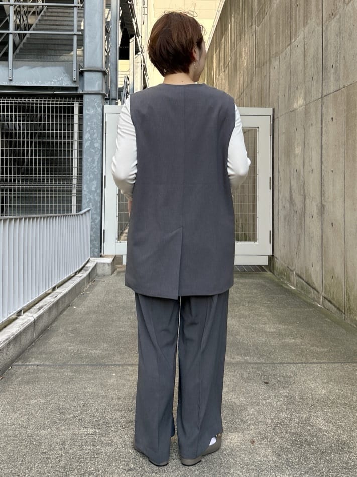ga_riさんの「THE SHOP TK｜ノーカラージレ【セットアップ可/洗濯機OK】」を使ったコーディネート