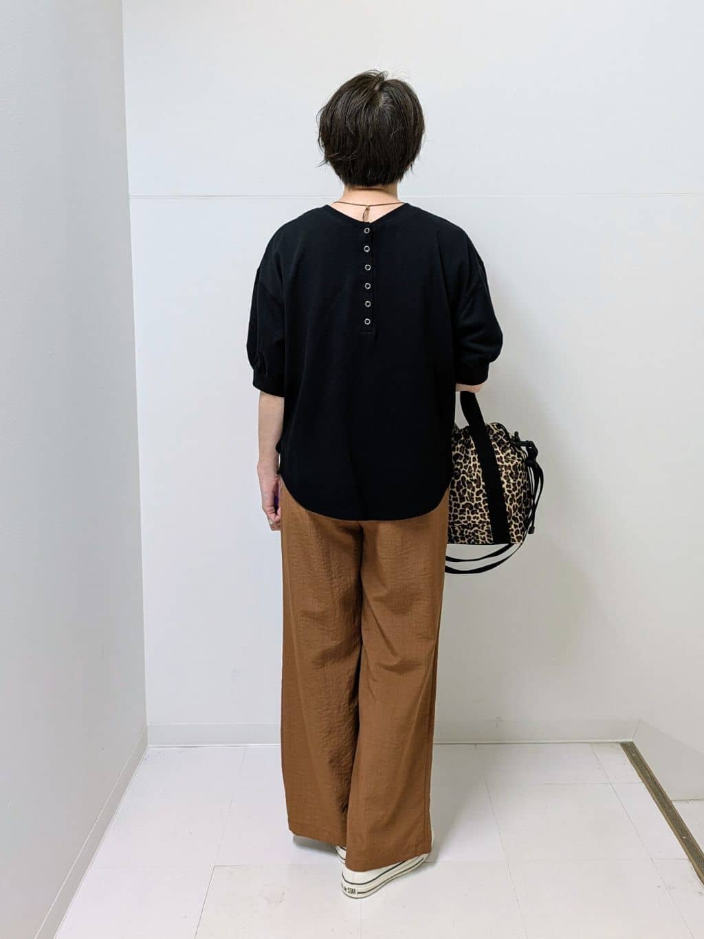 Asaさんの「Dessin｜【360度可愛い/前後2WAY/洗える】ライトコットンヘンリーカットソー」を使ったコーディネート