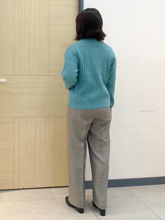 YOさんの「grove｜【毛玉軽減／洗える】ミニケーブルニット」を使ったコーディネート