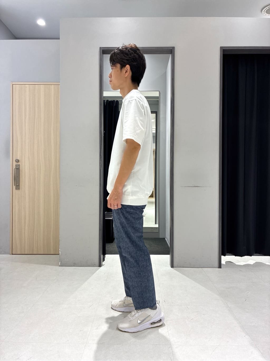わいずみさんの「TAKEO KIKUCHI｜【COOL CITY WEAR】DotAir（R）サッカー シャツ」を使ったコーディネート