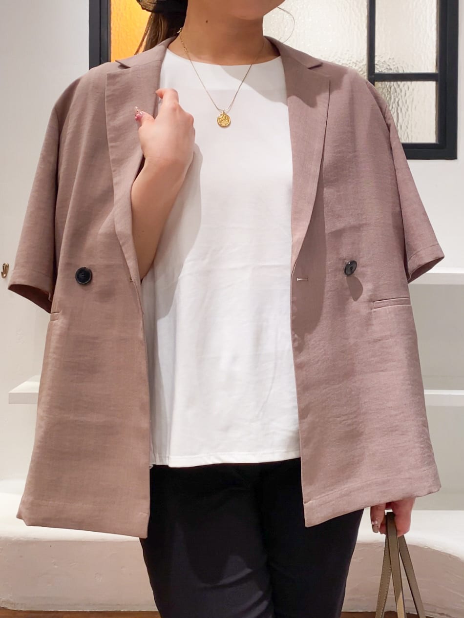 Harukaさんの「grove｜【冷感】サマーハイパーストレッチテーパードパンツ」を使ったコーディネート