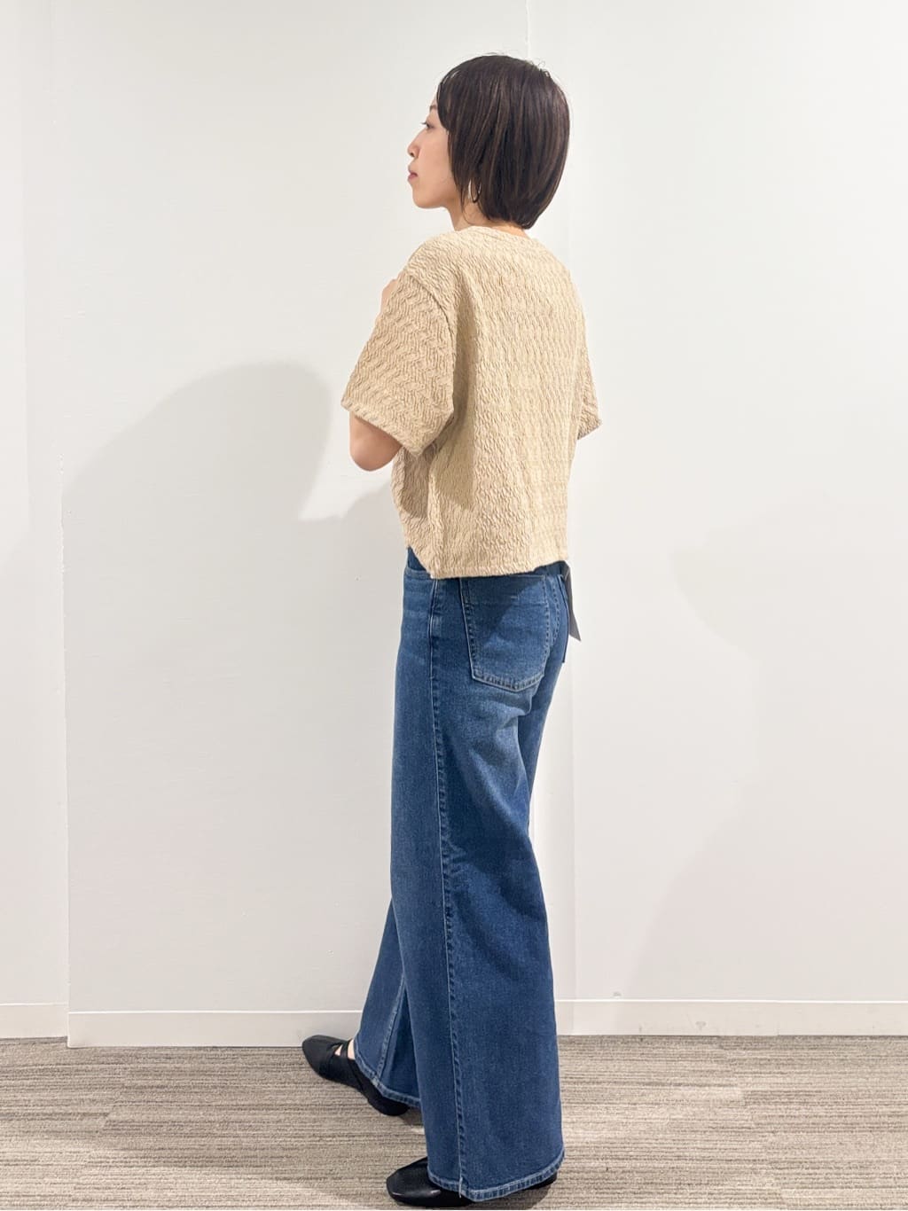 kumiさんの「OPAQUE.CLIP｜ふくれジャカードトップス【洗濯機洗い可】」を使ったコーディネート