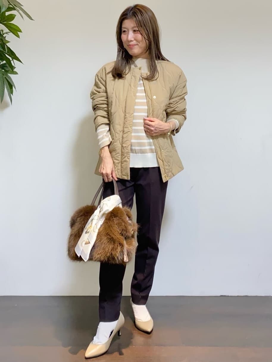 tomoさんの「UNTITLED｜【洗える】モックネックミラノリブニット」を使ったコーディネート