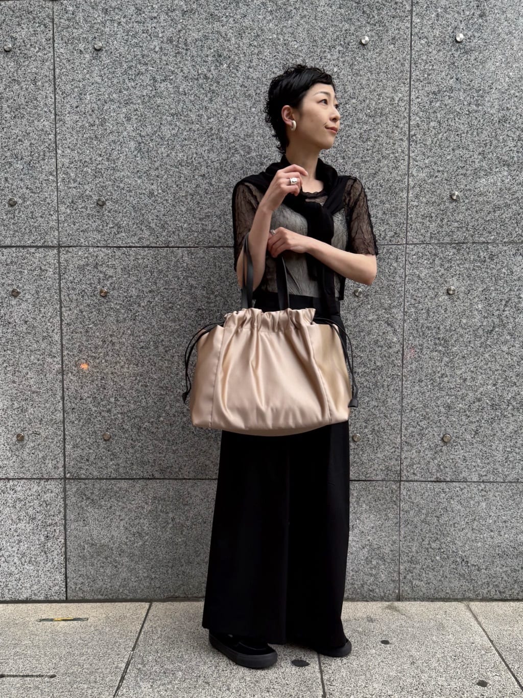 Kさんの「HIROKO HAYASHI｜LUINI SATINE（ルイーニ サティーネ）トートバッグ」を使ったコーディネート