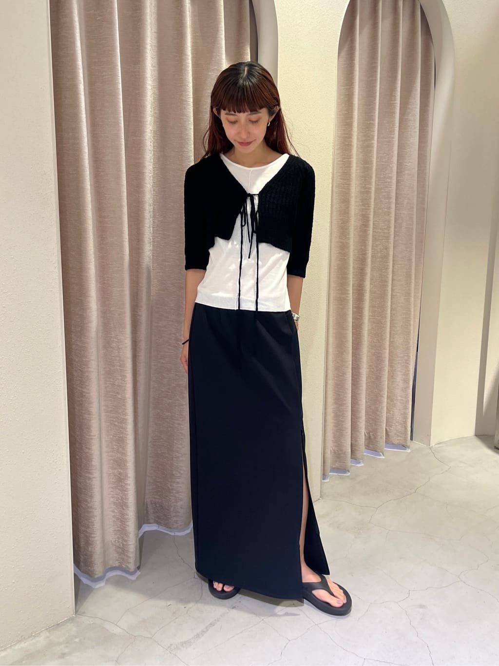 Rielさんの「CODE A｜slit jersey skirt」を使ったコーディネート