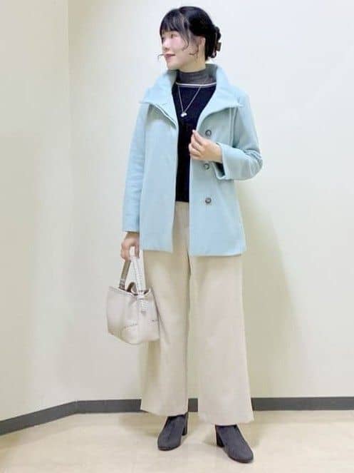  beni_gingerさんの「Reflect｜【SS-4Lサイズ／衿が顔に当たらない◎】スタンドネックミドルコート」を使ったコーディネート