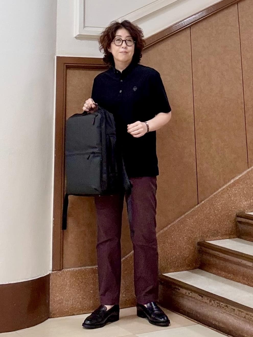 のぐみさんの「TAKEO KIKUCHI｜【COOL CITY WEAR】エアートール ポロシャツ /接触冷感・通気性」を使ったコーディネート