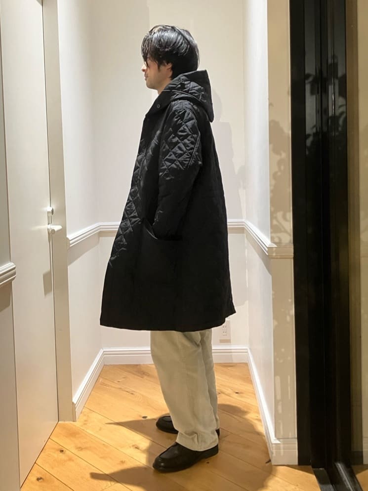 junyaさんの「DRESSTERIOR｜キルティング フーデット コート」を使ったコーディネート