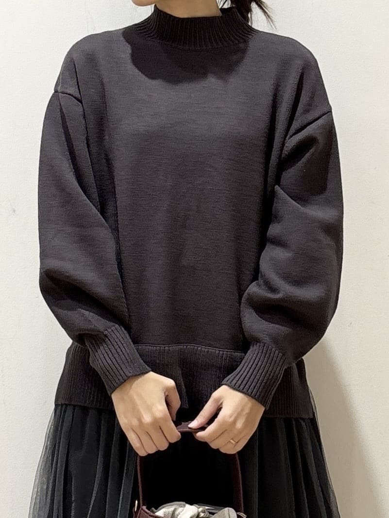 YUMIさんの「Dessin｜【洗える】ニットチュールドッキングワンピース」を使ったコーディネート
