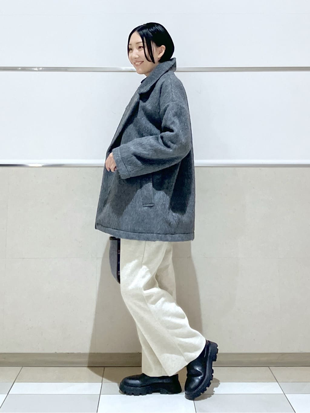 eriko さんの「Dessin｜【洗える】ハイネックベロアモールニット」を使ったコーディネート
