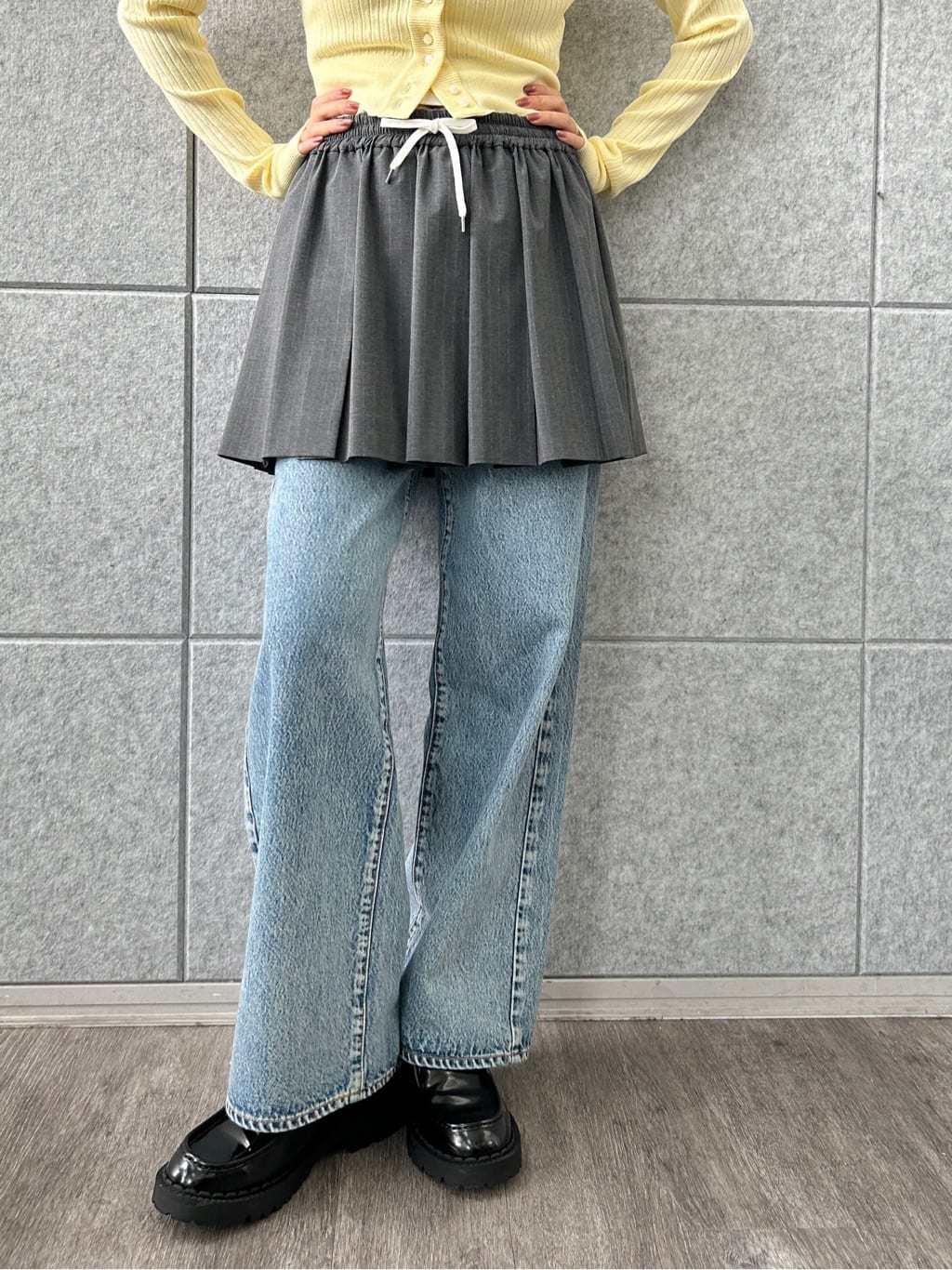 harunaさんの「CODE A｜short cardigan」を使ったコーディネート