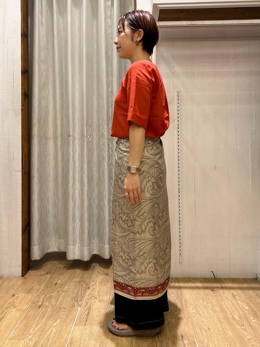 ga_riさんの「THE SHOP TK｜麻調メッシュブラウス【二の腕カバー/洗える】」を使ったコーディネート
