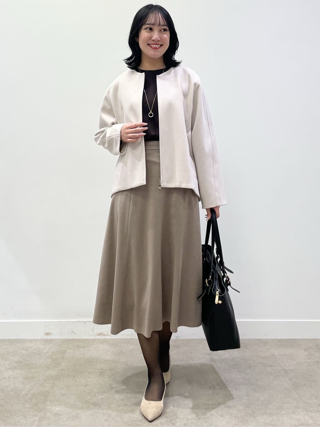 yukariさんの「Reflect｜【ゆったりシルエット】ジャージメルトンコクーンジャケット」を使ったコーディネート
