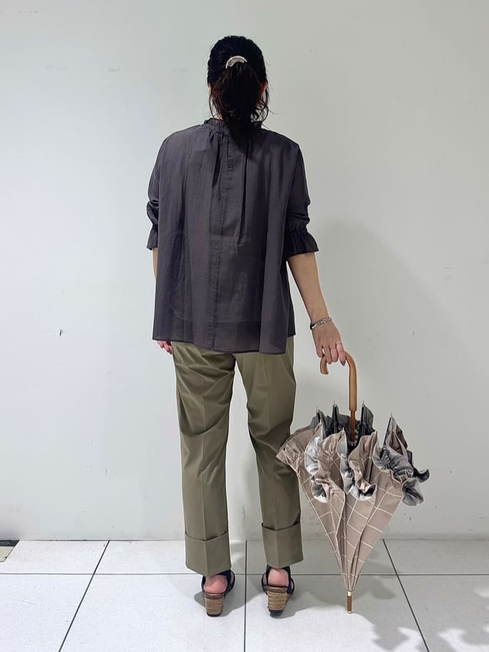 そんさんの「INDIVI｜【洗える/コットン】ピンタックシアーブラウス」を使ったコーディネート