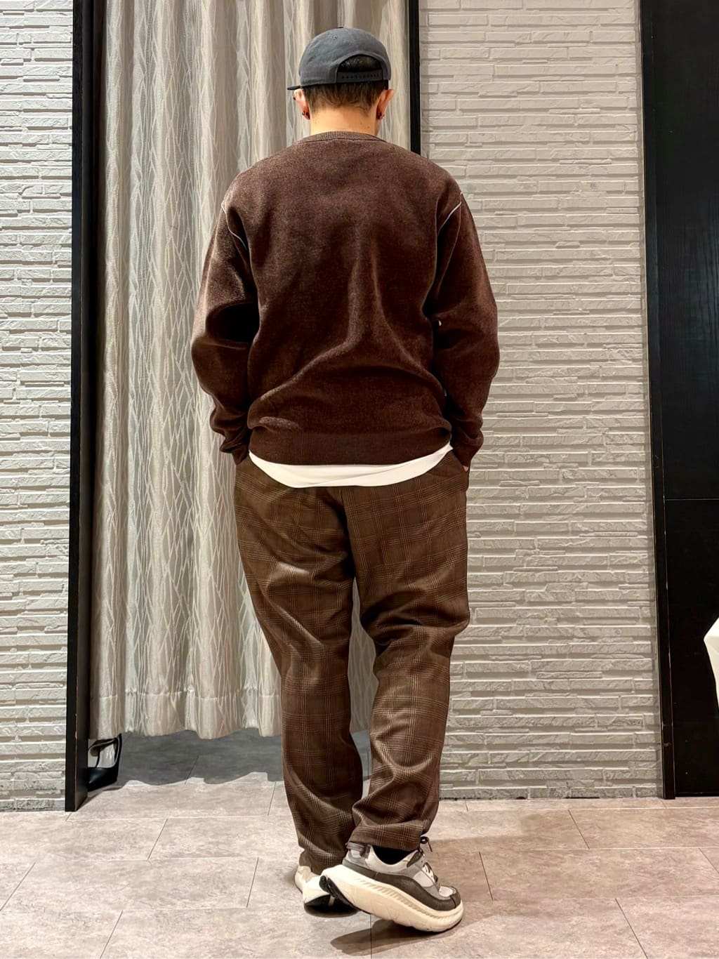 Pーyamaさんの「THE SHOP TK｜【包み込まれるような柔らかさ】配色モールニット 洗濯機OK」を使ったコーディネート