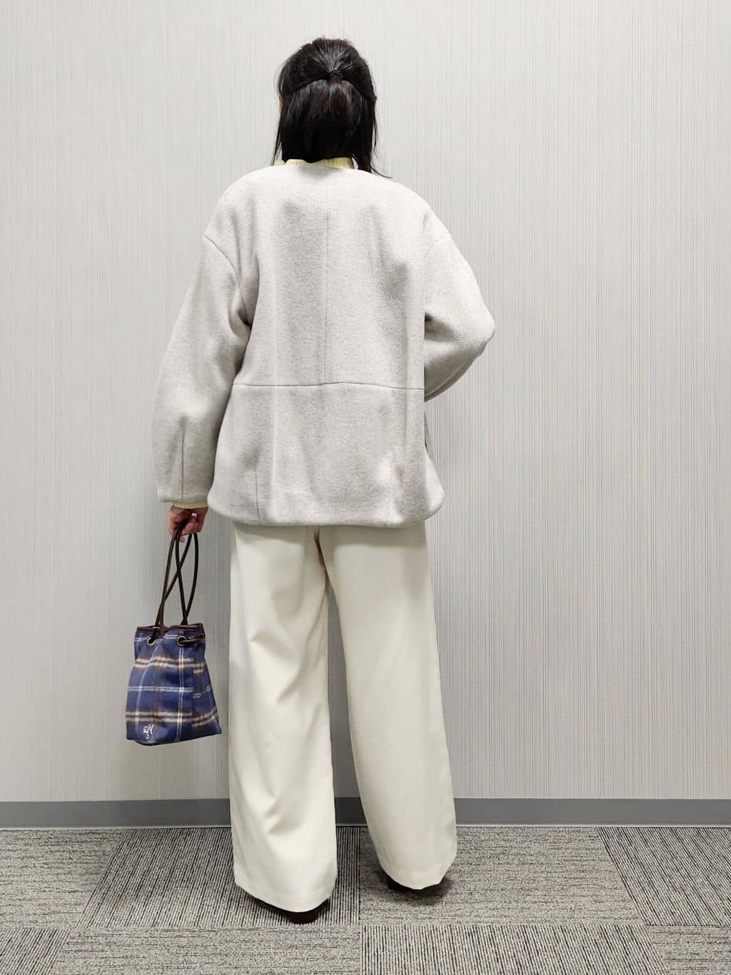 naraさんの「Dessin｜【洗える】ハイネックベロアモールニット」を使ったコーディネート