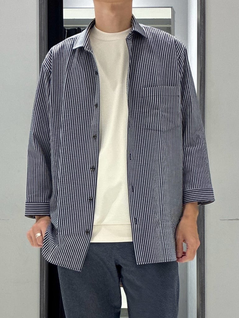 わいずみさんの「TAKEO KIKUCHI｜【COOL CITY WEAR】テーラードTシャツ /接触冷感」を使ったコーディネート