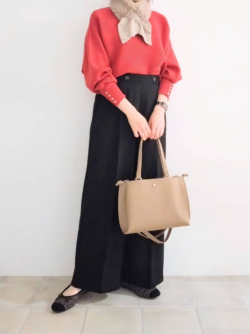 miomioさんの「SHOO･LA･RUE｜リボンスクエア バレエシューズ」を使ったコーディネート