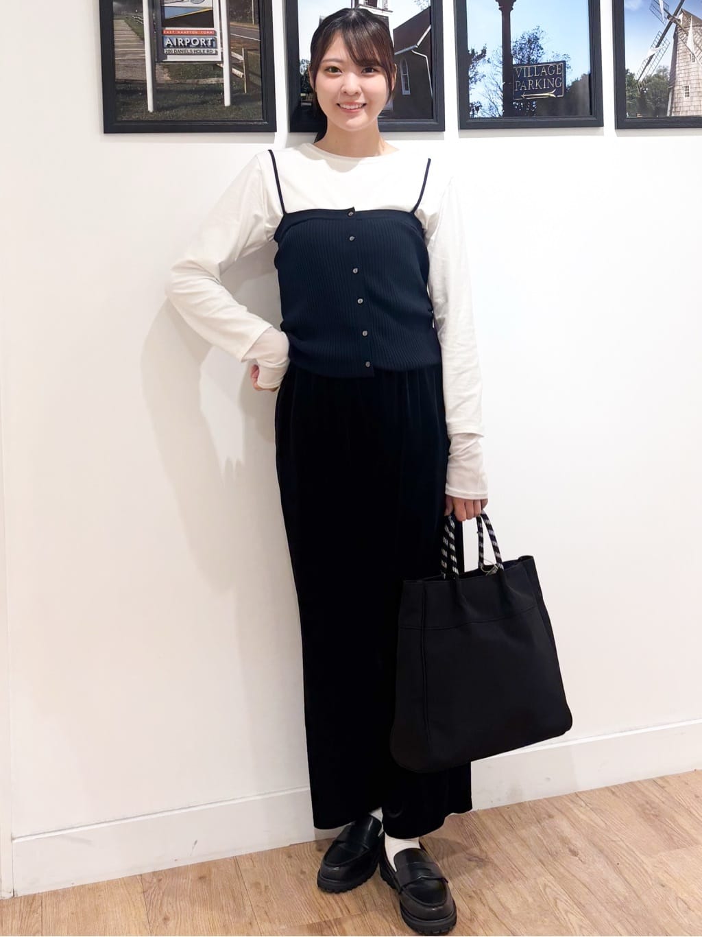 Ririkaさんの「Dessin｜【2点セット・洗える】2WAYカーディガン＆キャミソールアンサンブル」を使ったコーディネート