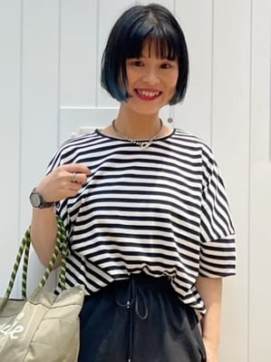 mikaさんの「Dessin｜【二の腕カバー／UVカット】ランタンスリーブカットソー」を使ったコーディネート
