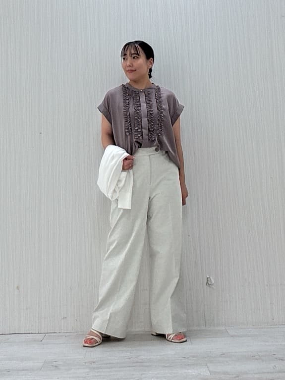 ayakaさんの「UNTITLED｜◆【体型カバー/日除け】ドルマンスリーブ ガーターカーディガン」を使ったコーディネート