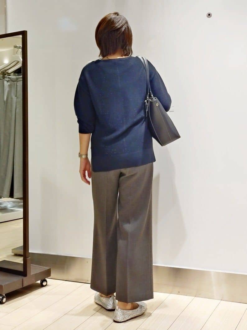⭐︎m.peatchan⭐︎さんの「Reflect｜【パンツ合わせにぴったり◎】ゆったりオフボディニット」を使ったコーディネート