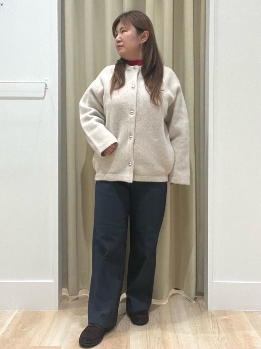 たまさんの「grove｜毎日にちょうどいい、テレコメロータートルネック」を使ったコーディネート