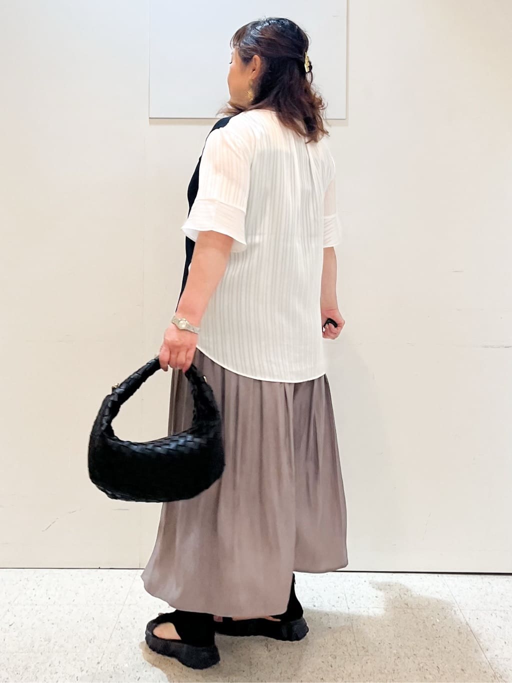 kimmyさんの「Reflect｜【ウエストゴム仕様／長く着られる◎】スカーチョパンツ」を使ったコーディネート