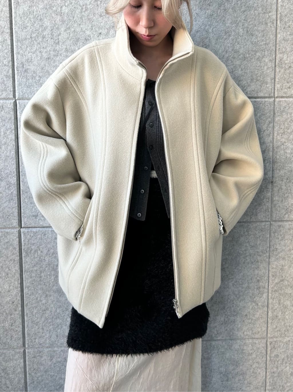 honoka Aさんの「CODE A｜wool volume short coat」を使ったコーディネート