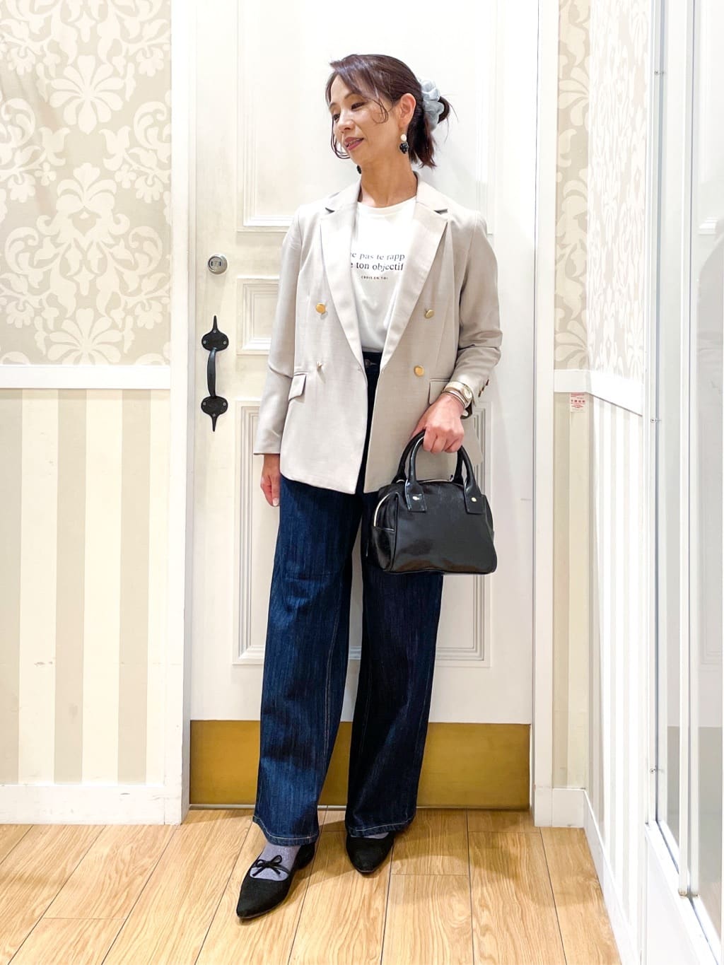 Naoさんの「grove｜【カセット服】ダブルブレストテーラードジャケット」を使ったコーディネート