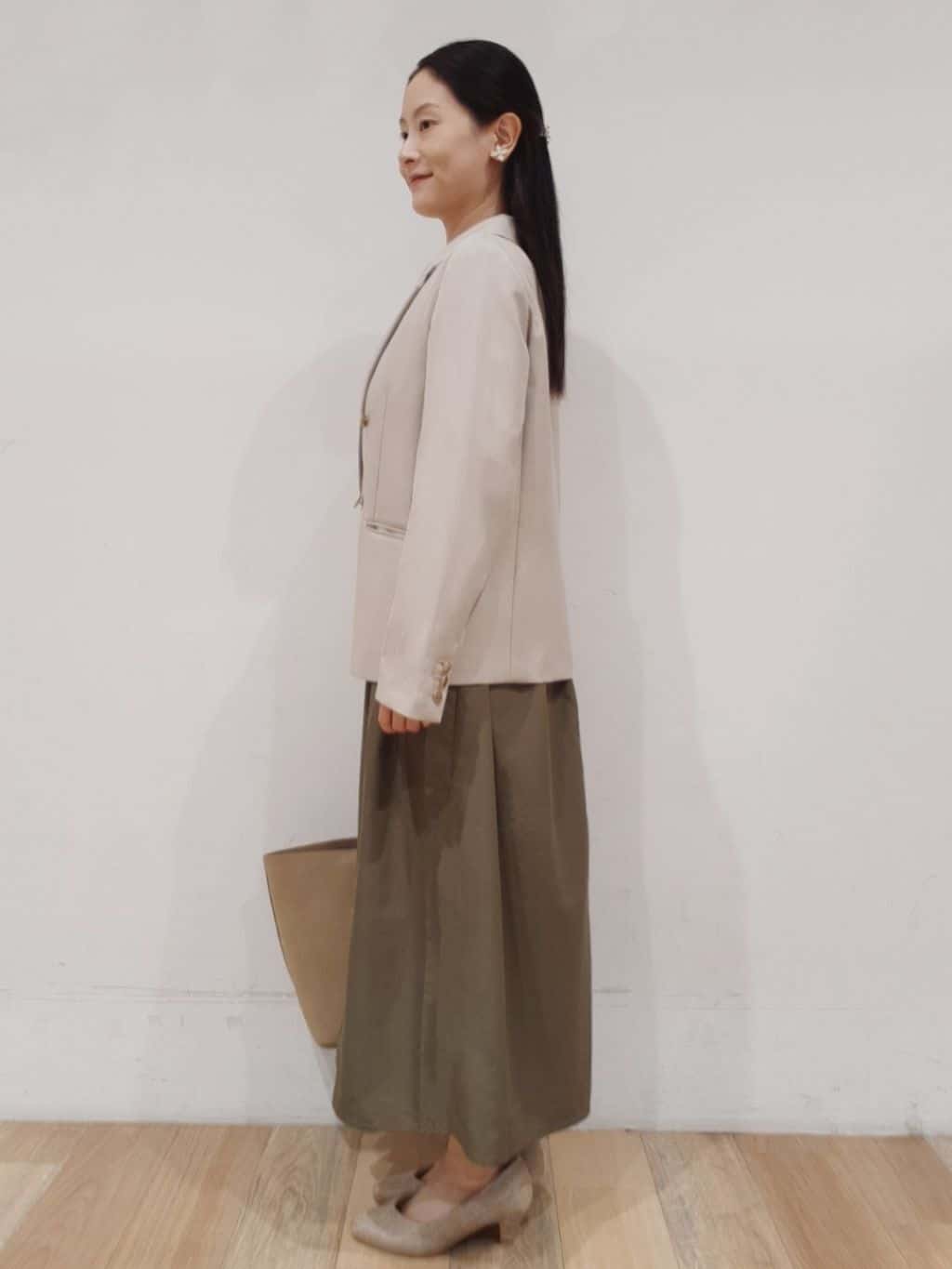 にこさんの「grove｜【カセット服】ダブルブレストテーラードジャケット」を使ったコーディネート