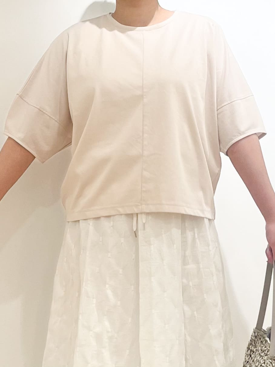 Asukaさんの「Dessin｜【二の腕カバー／UVカット】ランタンスリーブカットソー」を使ったコーディネート