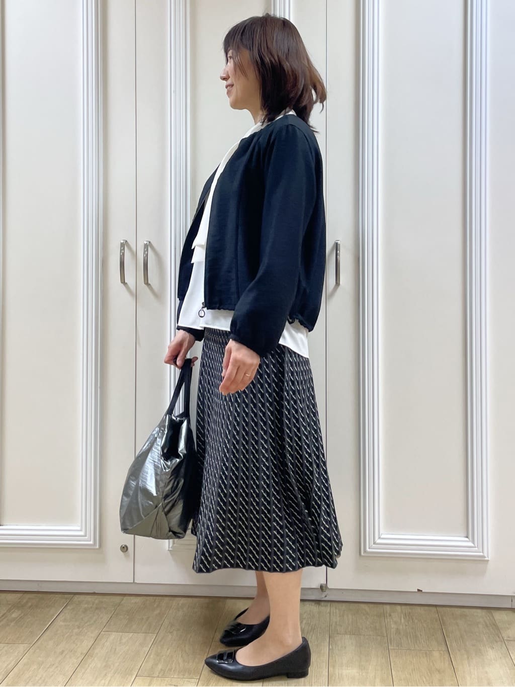 めいさんの「Reflect｜【ライトアウター／ゆったり羽織れる／気軽な羽織りに◎】ライトブルゾン」を使ったコーディネート