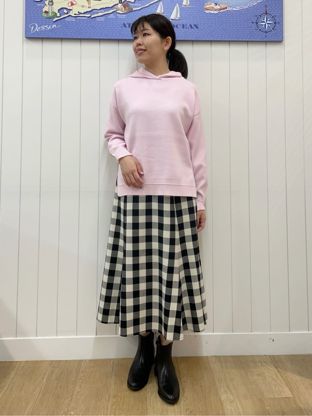 Mayaさんの「Dessin｜【洗える／体型カバー】ちょうどいいニットパーカ」を使ったコーディネート