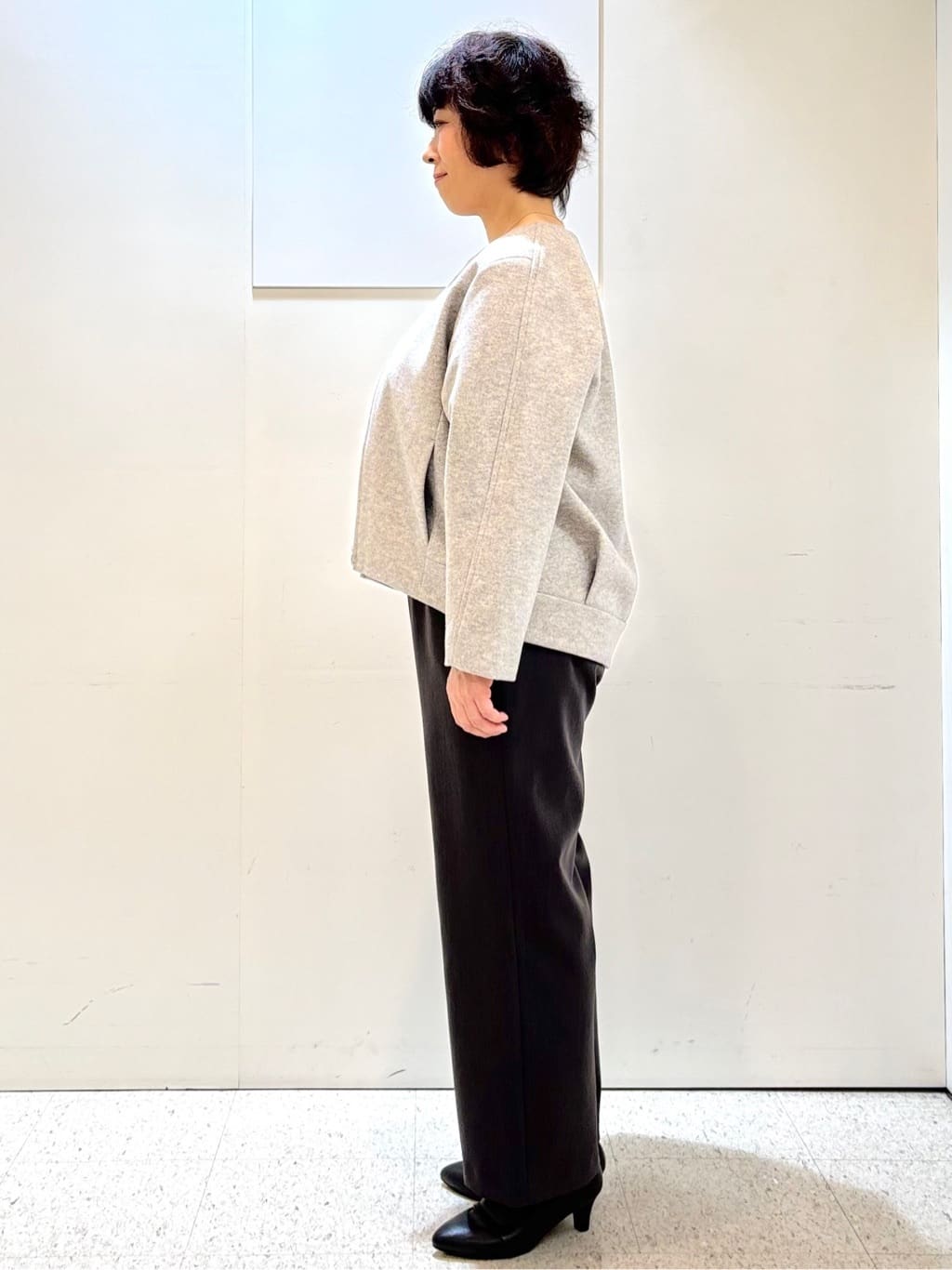 ヤスコさんの「Reflect｜【選べる6色／長く着られる◎】ボートネックニット」を使ったコーディネート