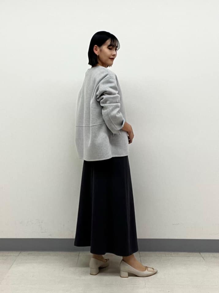 hinanoさんの「INDIVI｜【SETUP可能／洗える／UVケア】ライトジャージ ボトルネックトップス」を使ったコーディネート