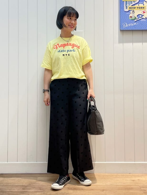 mikaさんの「Dessin｜【洗える】オーガニックコットンロゴTシャツ」を使ったコーディネート