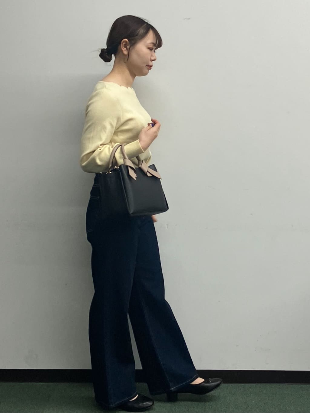 MAYUKIさんの「index｜ラメスカラップビジューデザインニット【洗濯機OK】《6col／S～LL》」を使ったコーディネート