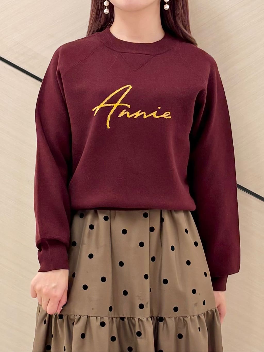 Rinaさんの「DRESSTERIOR｜アニージャカードニット」を使ったコーディネート