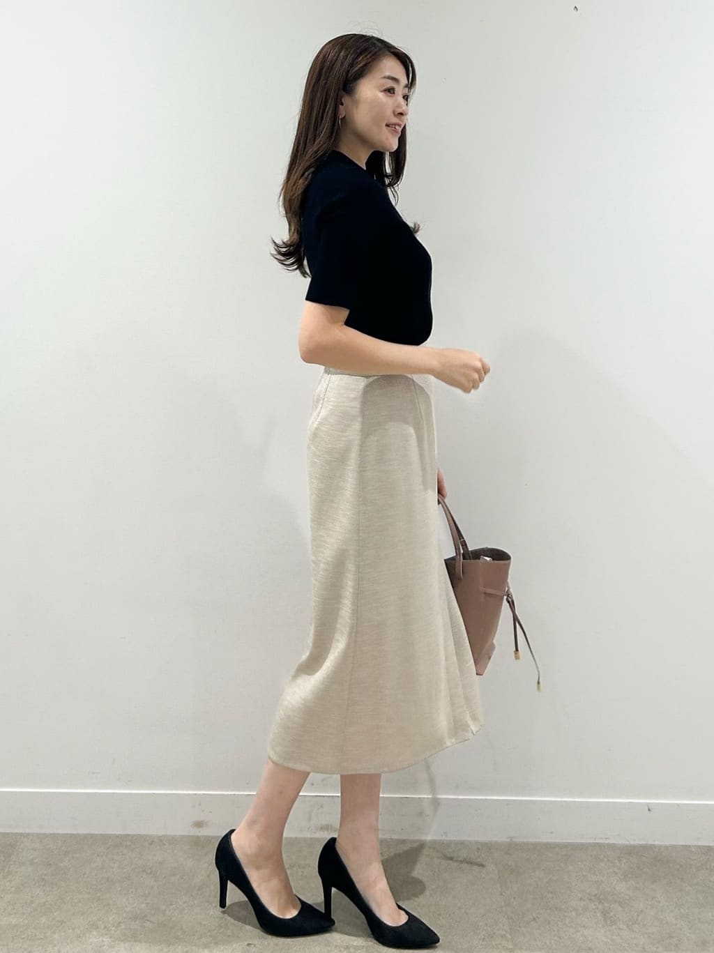 hayaseさんの「COUP DE CHANCE｜【手洗い可】衿付きニットトップス」を使ったコーディネート