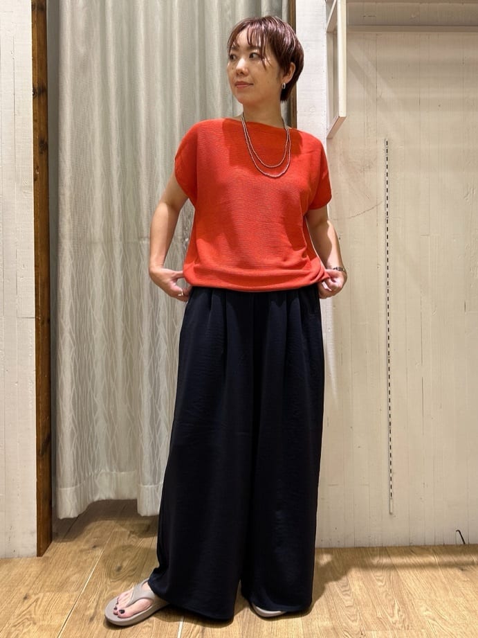 ga_riさんの「THE SHOP TK｜【6色展開】さらさらフレンチニット【毛玉になりにくい/洗濯機OK】」を使ったコーディネート