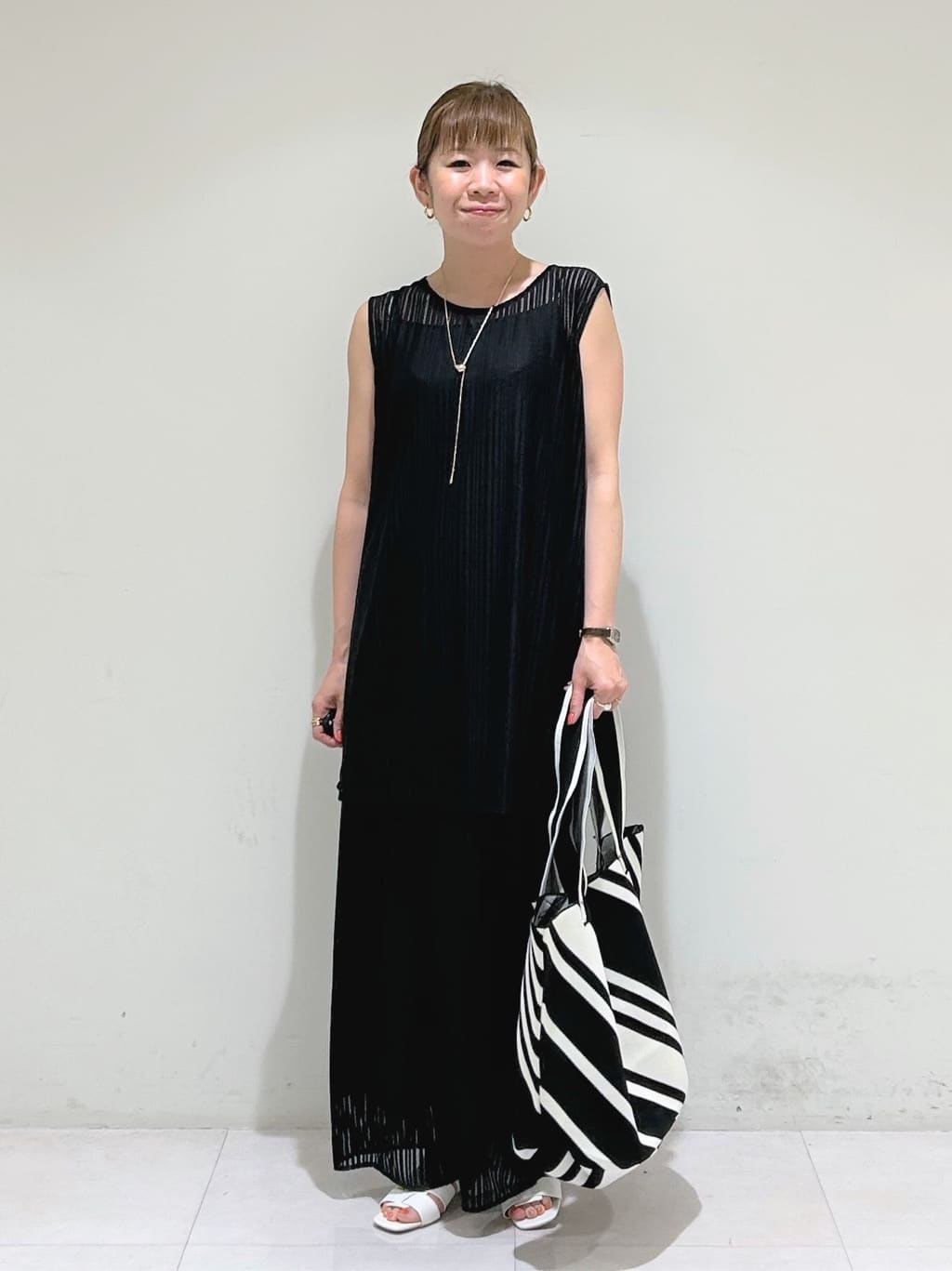 tsuyuさんの「INDIVI｜【洗える／セットアップ可能】ラッセルチュニック」を使ったコーディネート