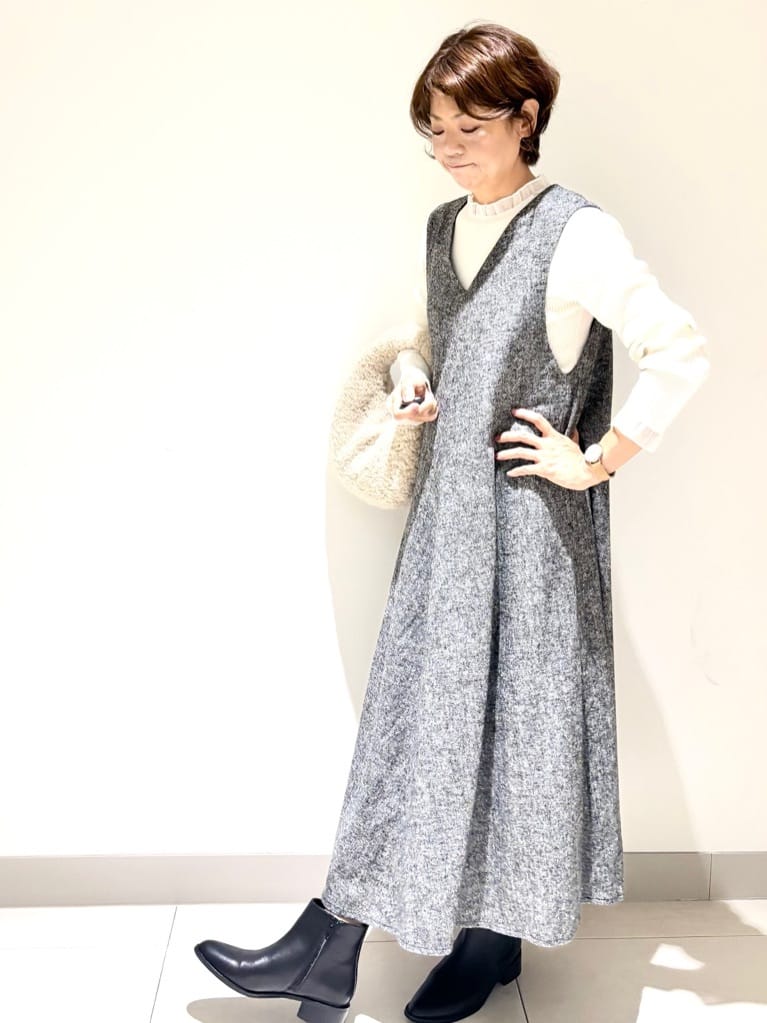 Haruさんの「Dessin｜【洗える】オーガンジーフリルニット」を使ったコーディネート