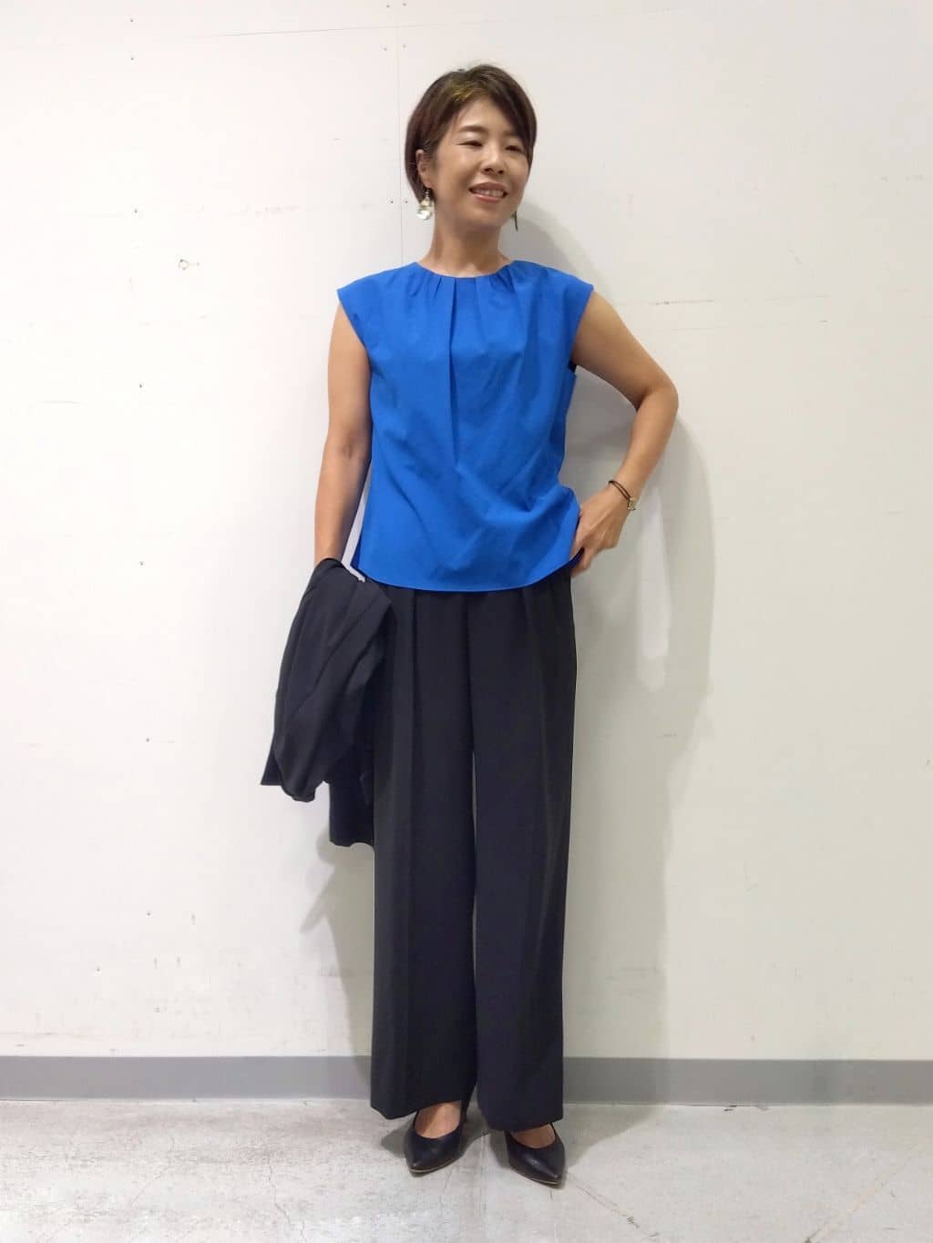 Kさんの「INDIVI｜【軽く羽織れる！】ダブルジャケット」を使ったコーディネート