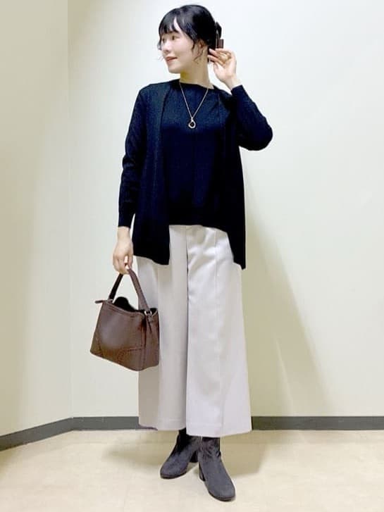  beni_gingerさんの「Reflect｜【ちくちくしない／アンサンブル可／通勤におすすめ◎】オフボディニット」を使ったコーディネート