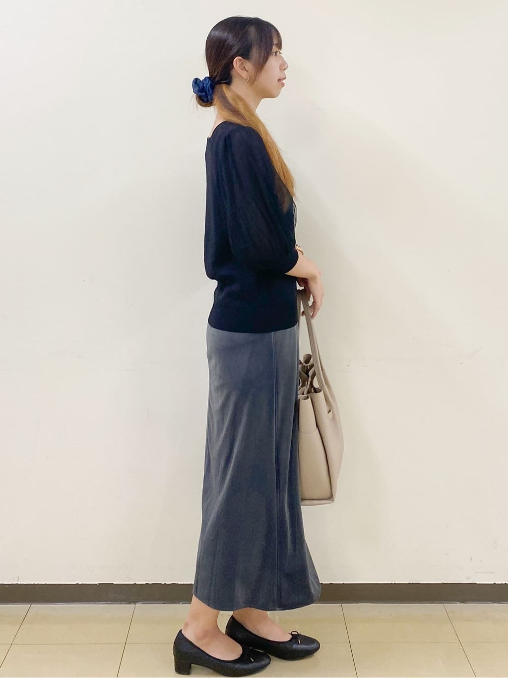 yurinaさんの「index｜《5色展開》マジョリカプリーツスリーブニット【洗濯機洗い可】」を使ったコーディネート